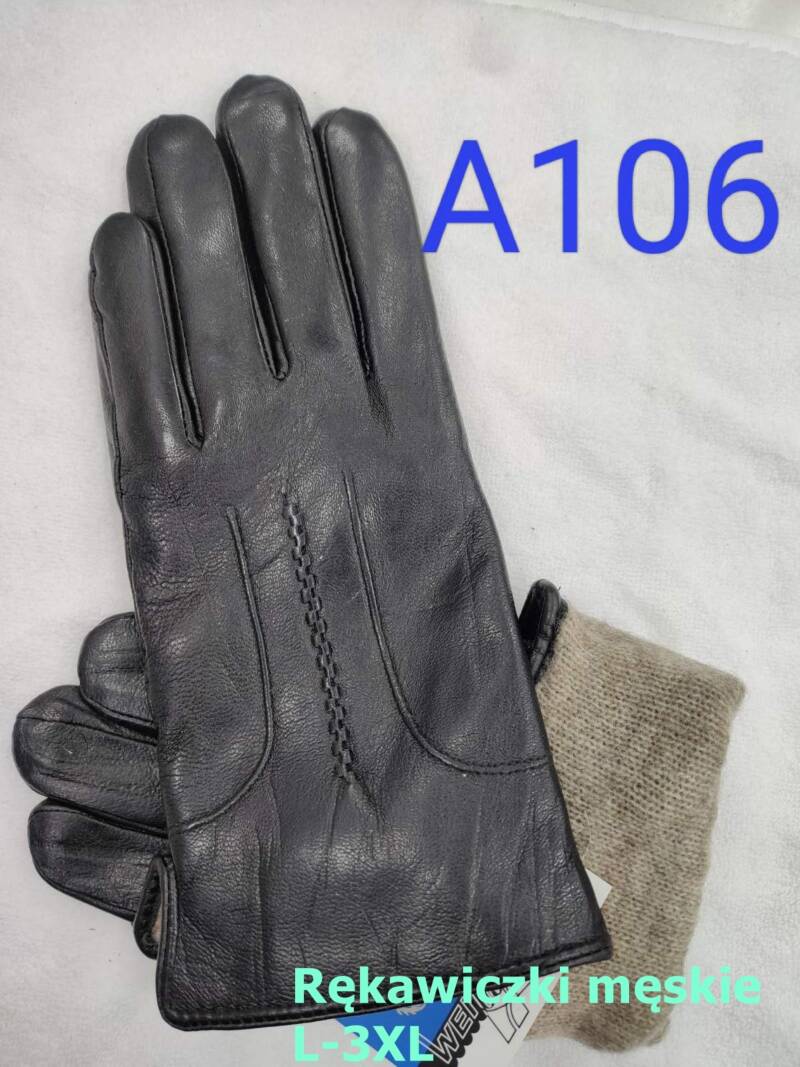 Rękawiczki skórzane damskie Roz L-3XL, 1 kolor Paczka 10 szt